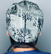 Creepy Eyes in Forest Halloween Unisex Holiday Scrub Cap