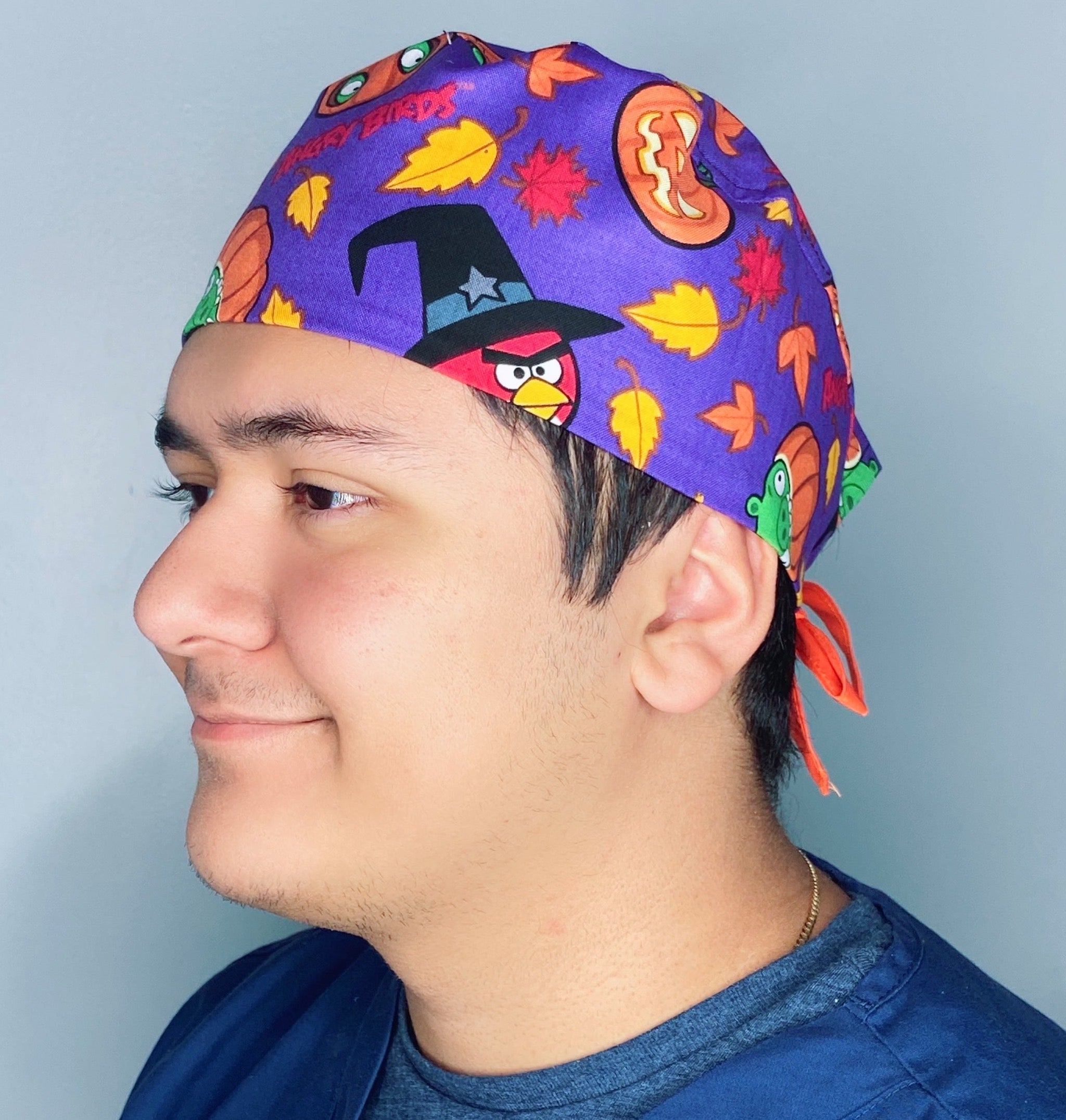 Angry Birds Video Game Halloween Unisex Holiday Scrub Cap