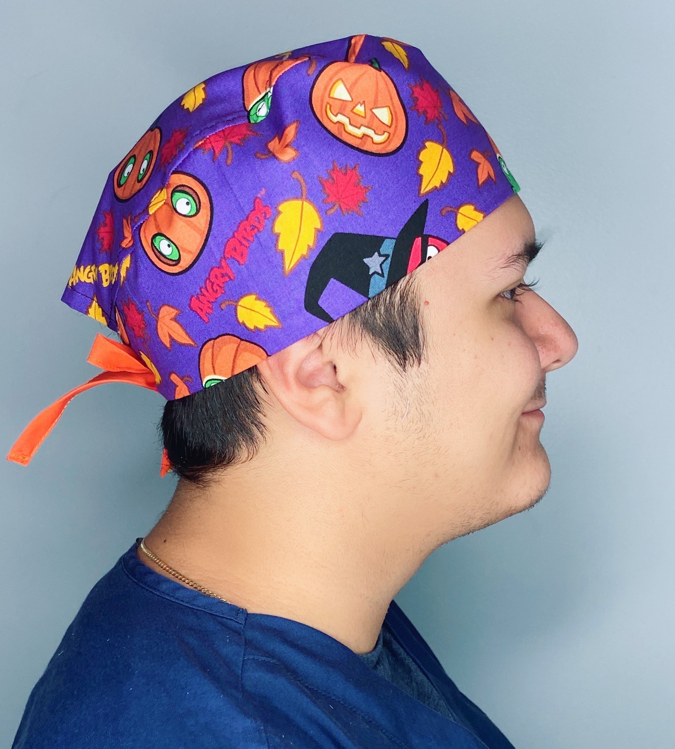 Angry Birds Video Game Halloween Unisex Holiday Scrub Cap