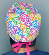 Cute Colorful Animals Skelanimals White Design Halloween Unisex Holiday Scrub Cap