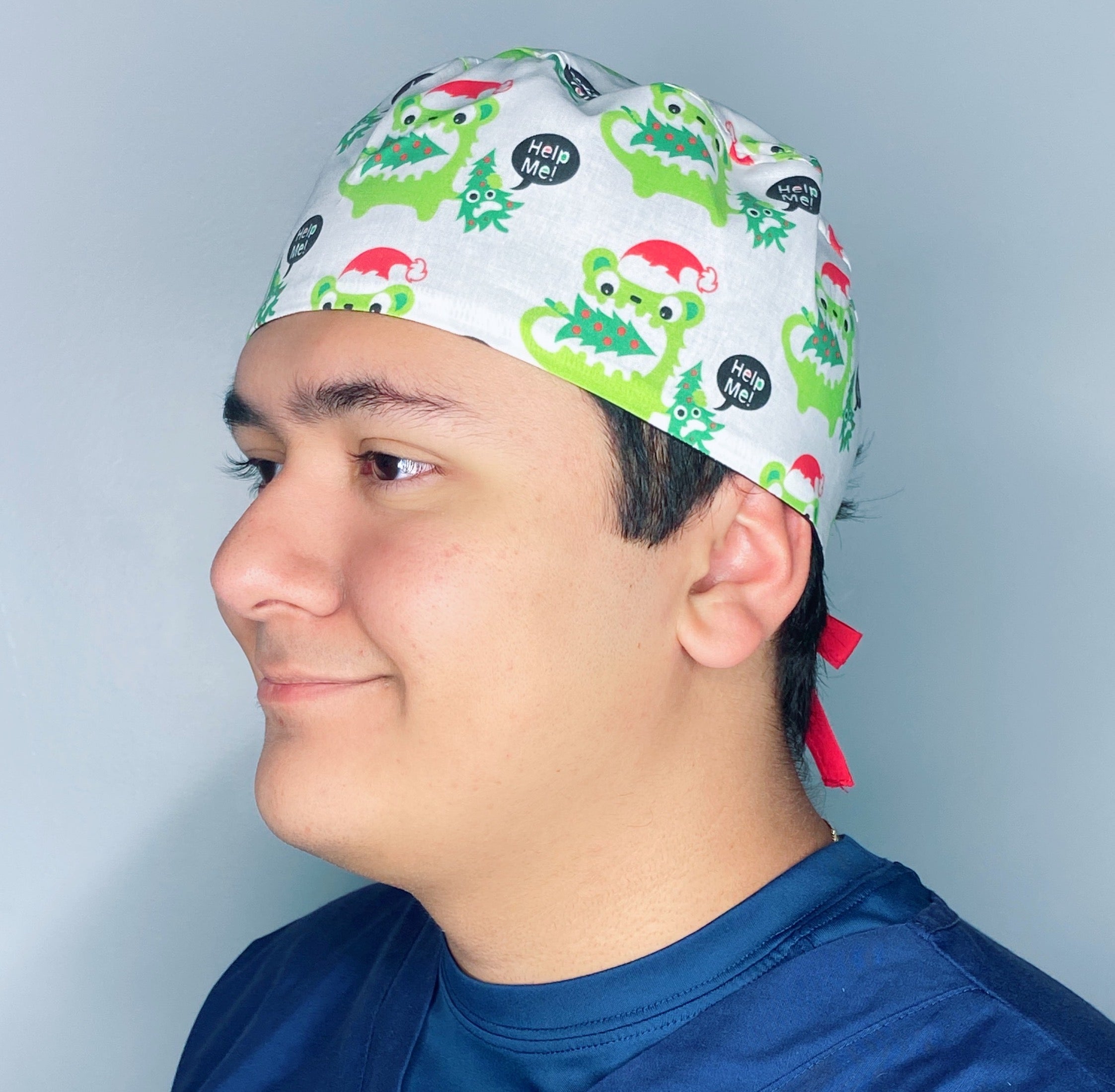 Christmas Tree Monsters Christmas/Winter themed Unisex Holiday Scrub Cap