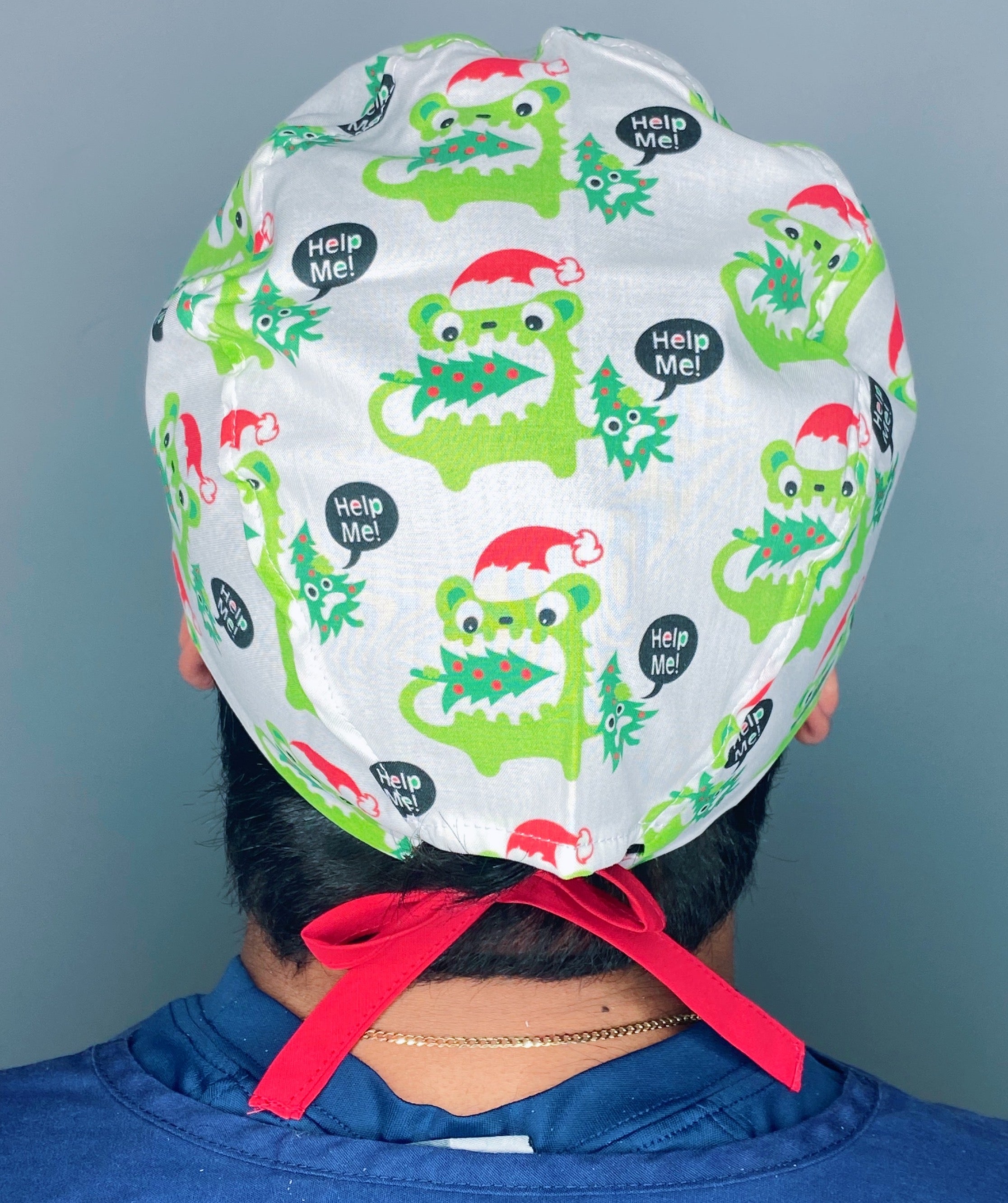 Christmas Tree Monsters Christmas/Winter themed Unisex Holiday Scrub Cap