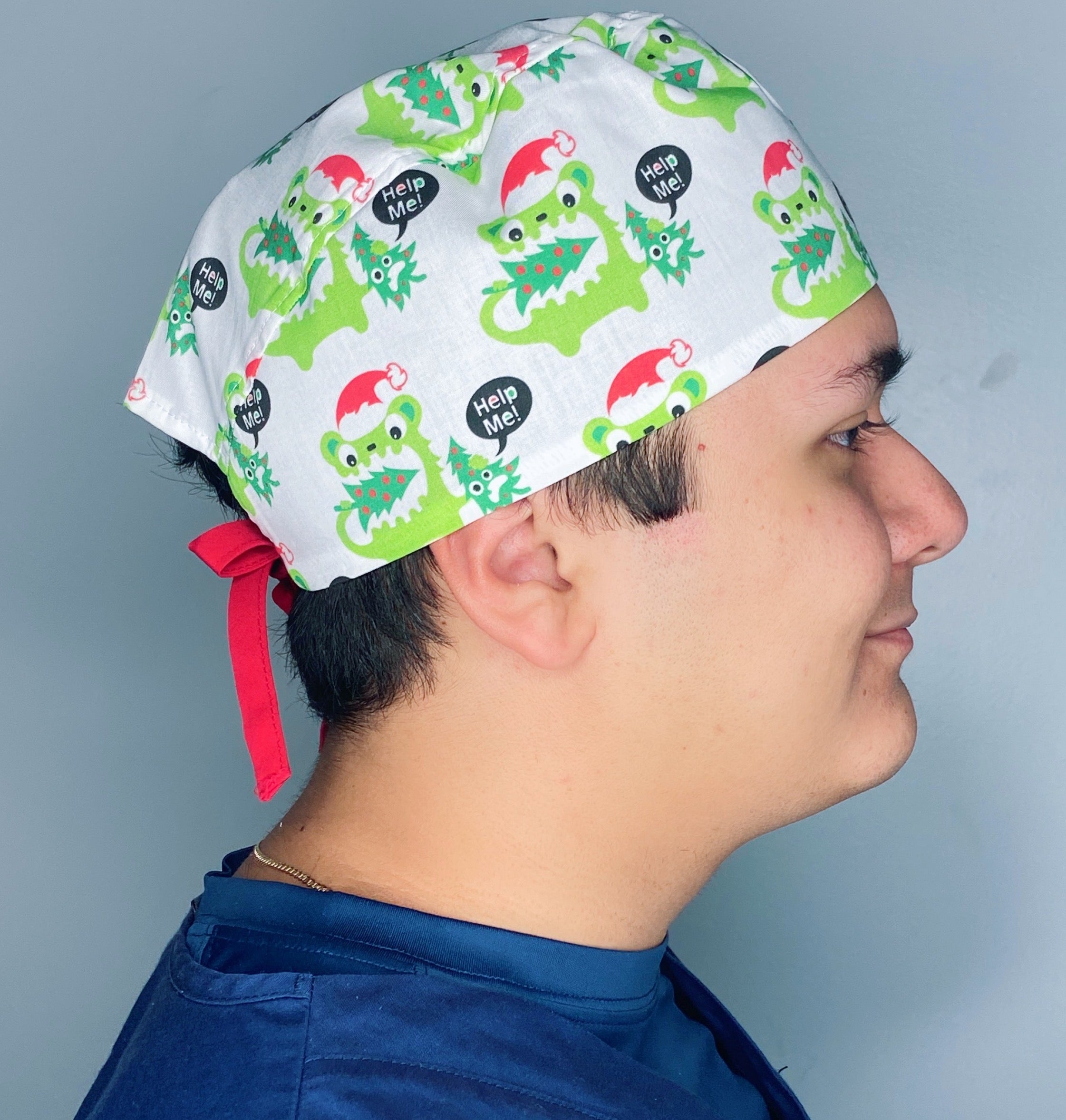 Christmas Tree Monsters Christmas/Winter themed Unisex Holiday Scrub Cap