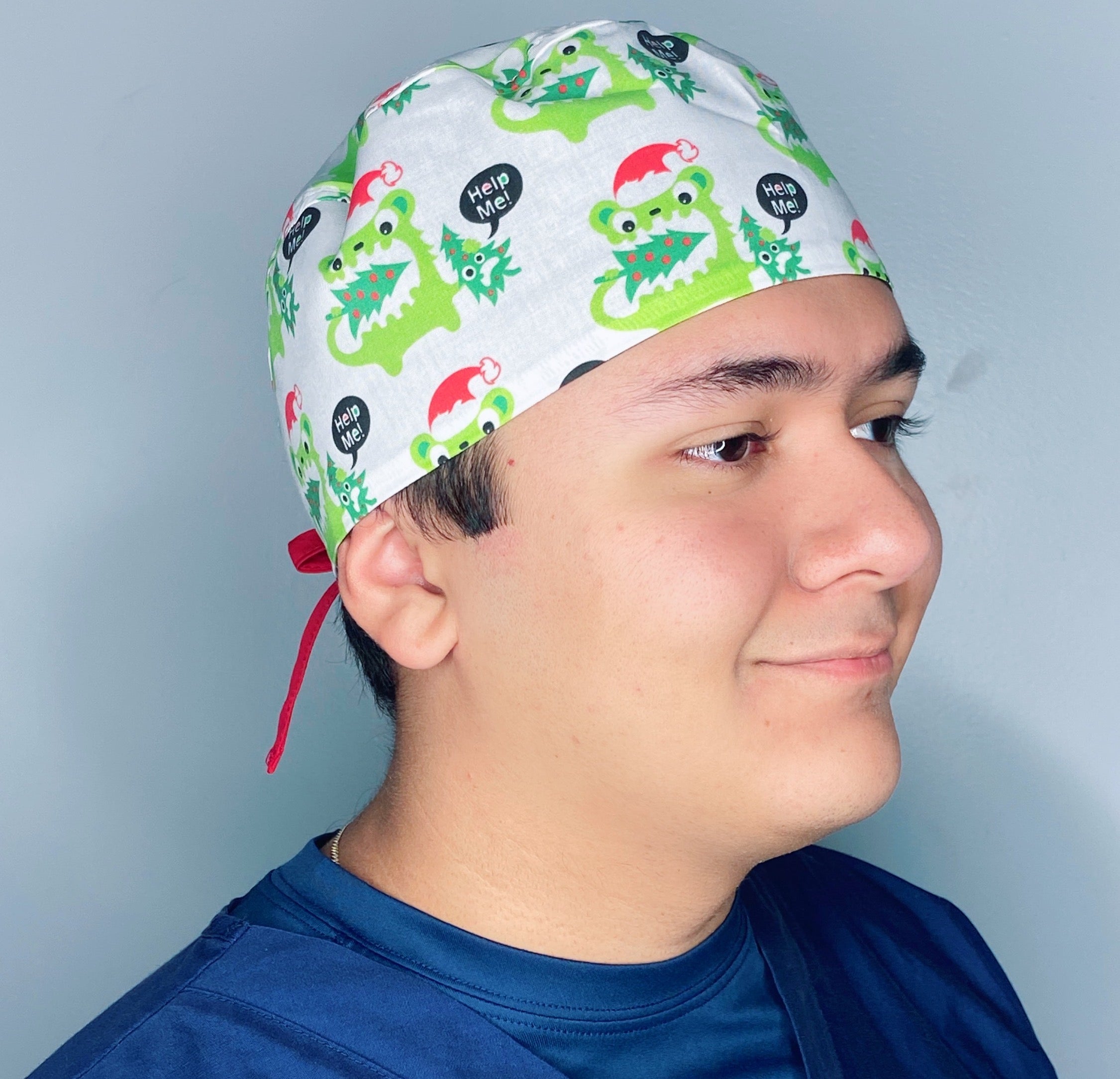 Christmas Tree Monsters Christmas/Winter themed Unisex Holiday Scrub Cap