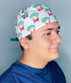 Christmas Tree on Kid's Car Christmas/Winter themed Unisex Holiday Scrub Cap