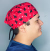 Cute Westies Wearing Santa Hats Christmas/Winter themed Unisex Holiday Scrub Cap