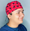 Cute Westies Wearing Santa Hats Christmas/Winter themed Unisex Holiday Scrub Cap
