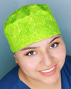 Arabesque Swirls on Lime Green Fancy Ponytail