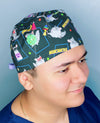 NINCHILLA Cute Chinchilla Ninjas Unisex Animal Scrub Cap