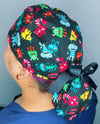 Funny Angry Cartoon Monsters Character Ponytail