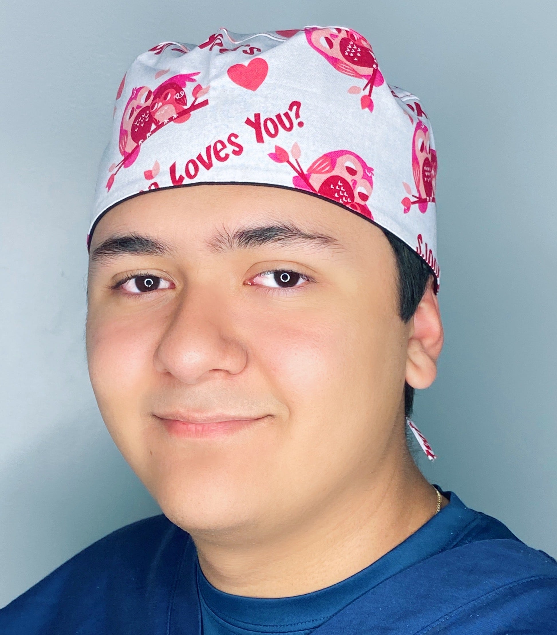 Owl Be Yours Valentine's Day Unisex Holiday Scrub Cap
