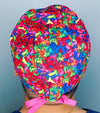 Tie Dye Colorful Bones Unisex Animal Scrub Cap