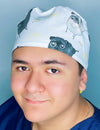 Funny Pugs Peeing Unisex Animal Scrub Cap