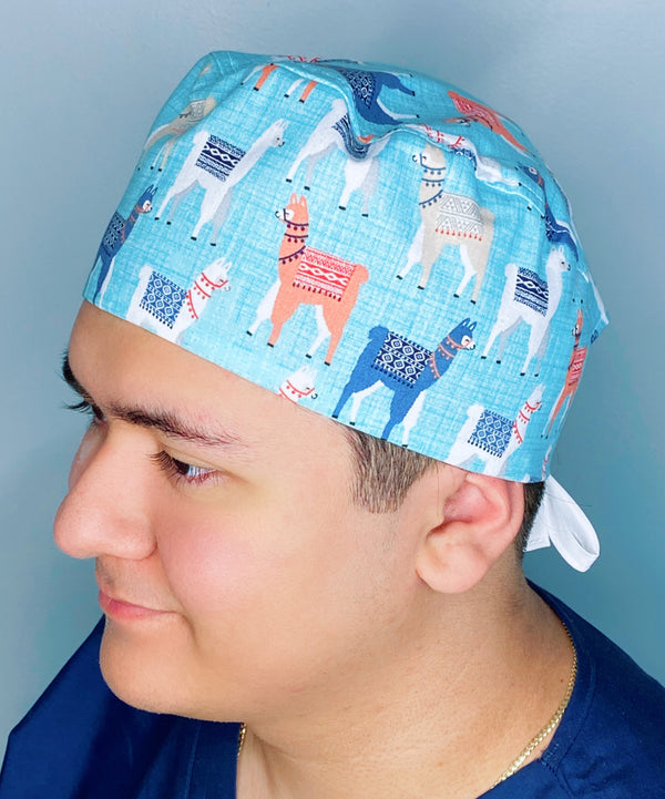 Adorable Llamas Zoo Animals Unisex Animal Scrub Cap