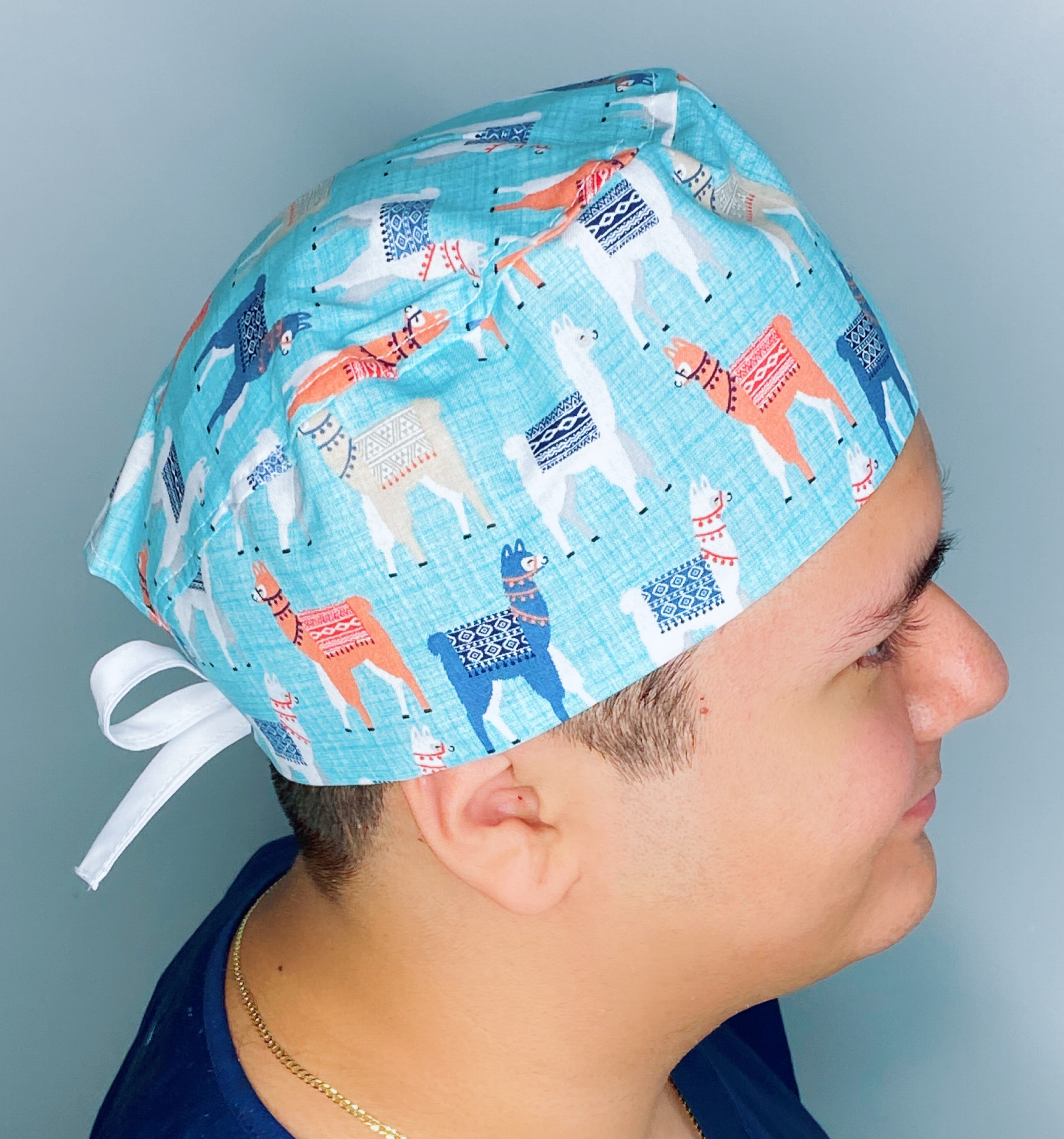 Adorable Llamas Zoo Animals Unisex Animal Scrub Cap