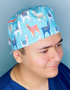 Adorable Llamas Zoo Animals Unisex Animal Scrub Cap