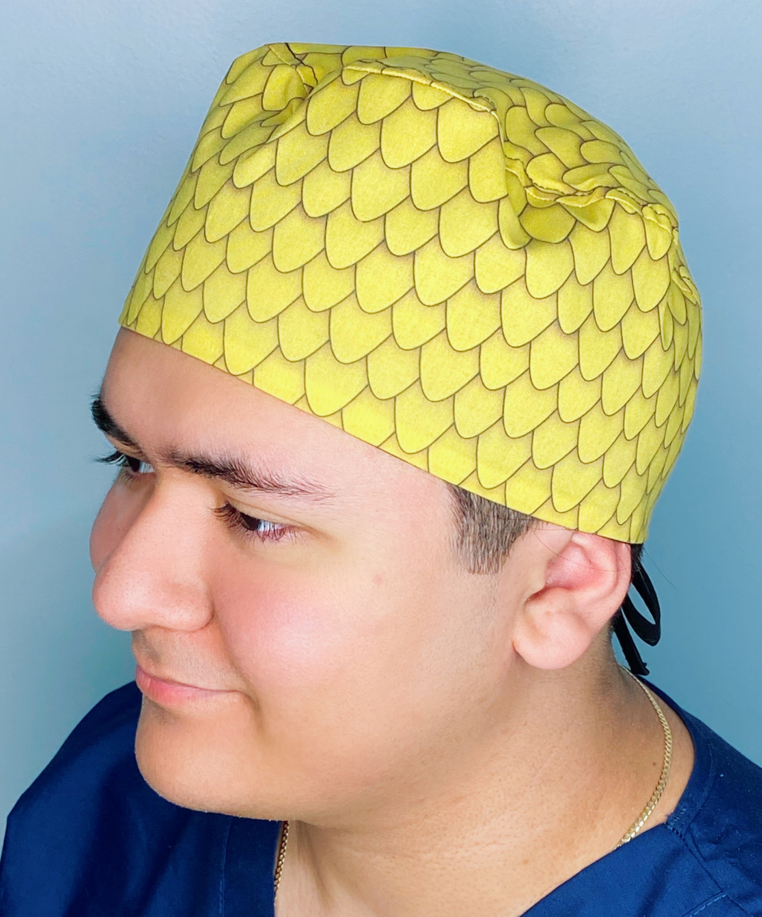 Scales Snakes Skin Yellow Zoo Animals Unisex Animal Scrub Cap