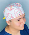 Doodled Lions Zoo Animals Unisex Animal Scrub Cap