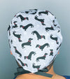 Dachshunds & Paw Prints Unisex Animal Scrub Cap