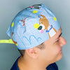 Dogs Playing with Tennis Balls Unisex Animal Scrub Cap