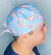 Pigs Flying on Blue Unisex Animal Scrub Cap