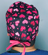 Cute Hearts on Glitter Valentine's Day Unisex Holiday Scrub Cap