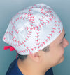 Baseballs Pattern White Unisex Sport Scrub Cap