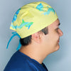 Michigan State Silhouette on Yellow Unisex Geek Scrub Cap