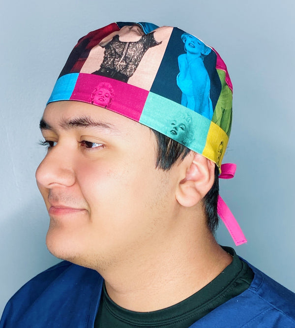 Marilyn Monroe Famous Collage Unisex Geek Scrub Cap