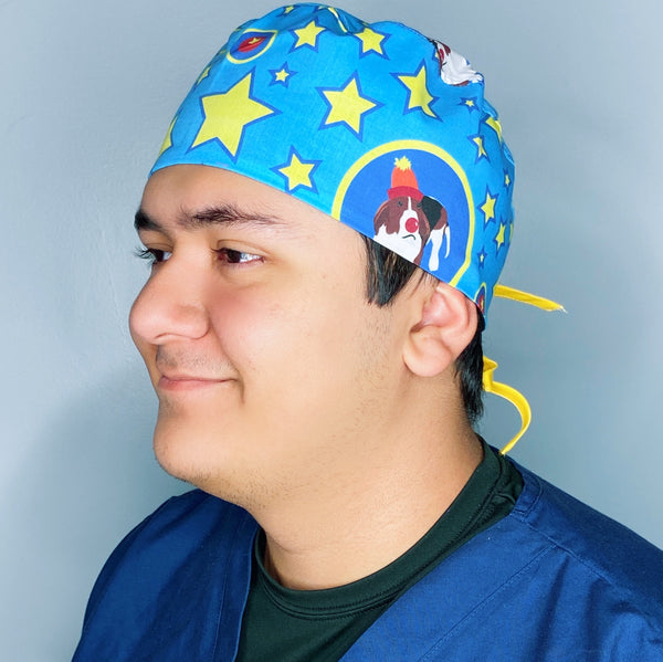 Circus Bloodhounds Unisex Animal Scrub Cap