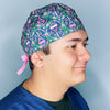 Tennis & Flowers Unisex Sport Scrub Cap
