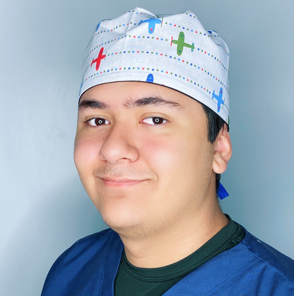 Colorful Airplanes Unisex Sport Scrub Cap