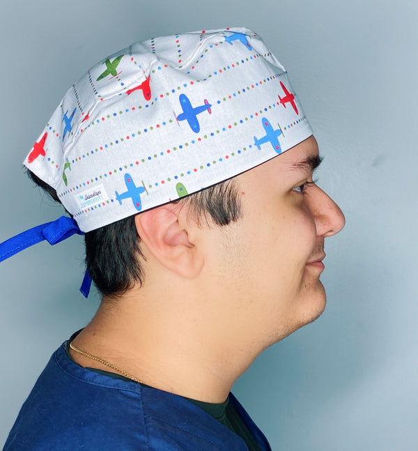 Colorful Airplanes Unisex Sport Scrub Cap