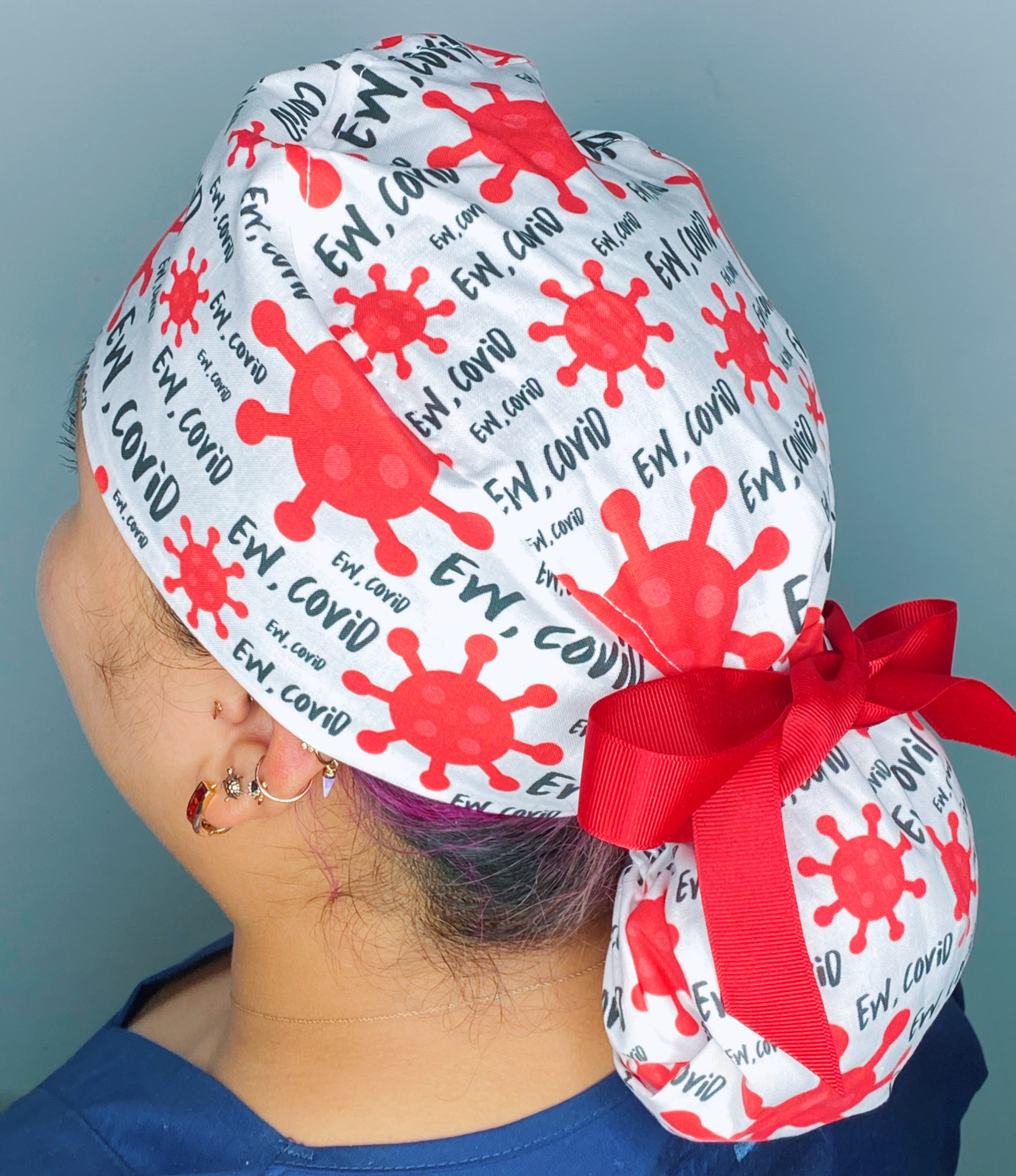 Ew Covid Funny Medical Themed Ponytail