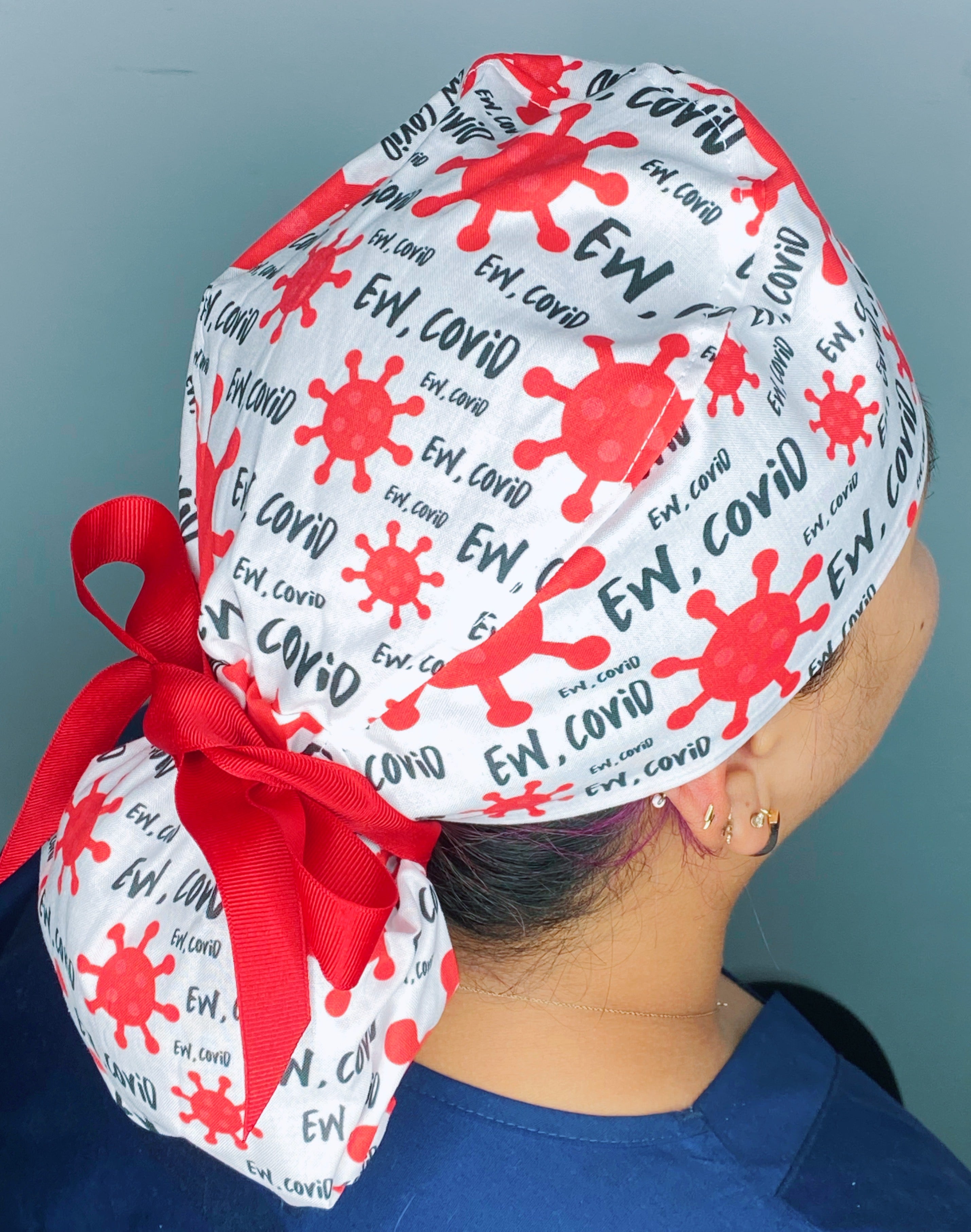 Ew Covid Funny Medical Themed Ponytail