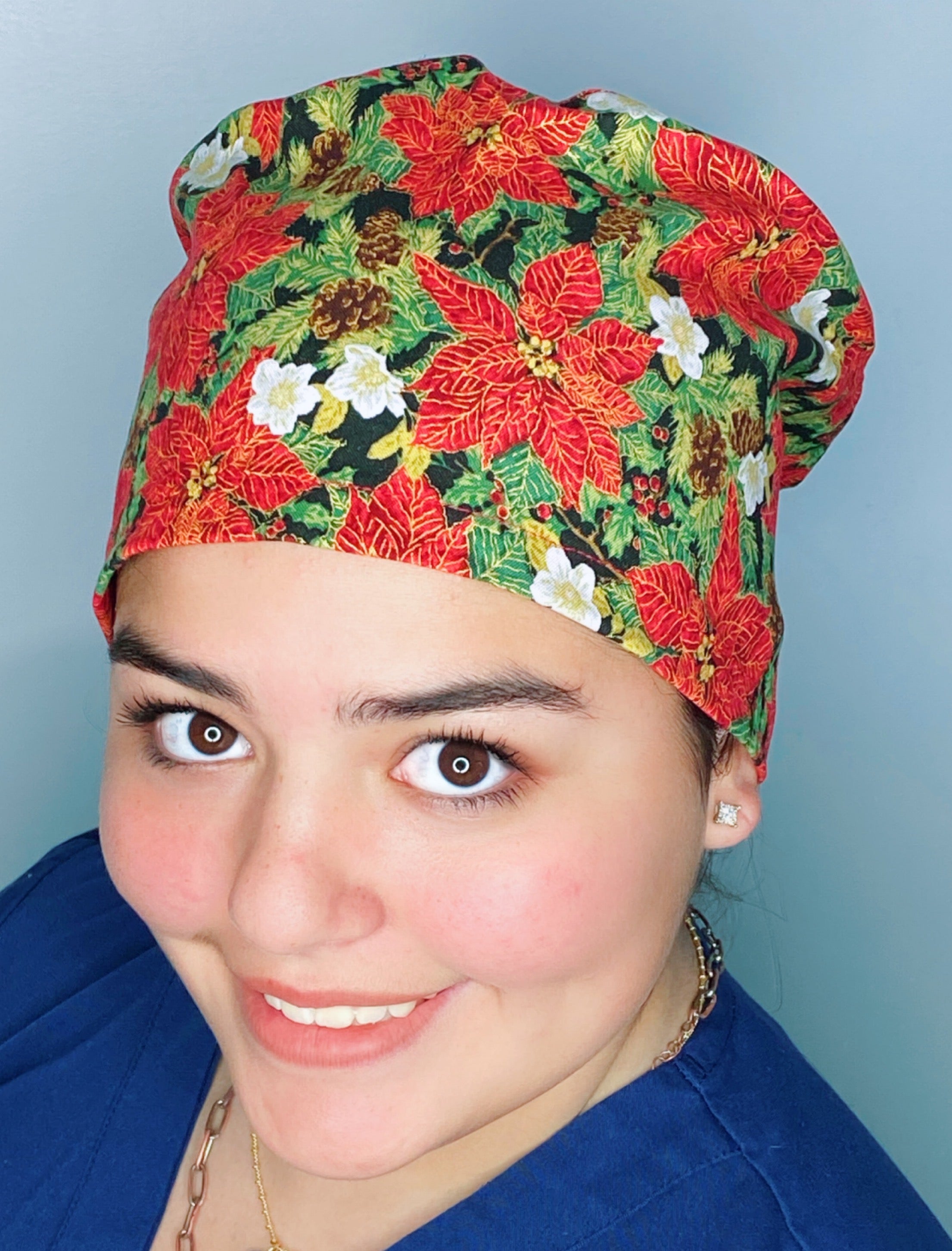 Poinsettia Gold Metallic Flowers Winter/Christmas Euro