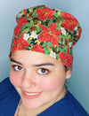 Poinsettia Gold Metallic Flowers Winter/Christmas Euro