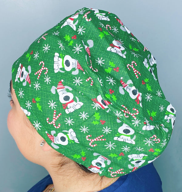 Winter Pups on Green Winter/Christmas Euro