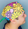 Big Colorful Daisies Floral Design Unisex Cute Scrub Cap