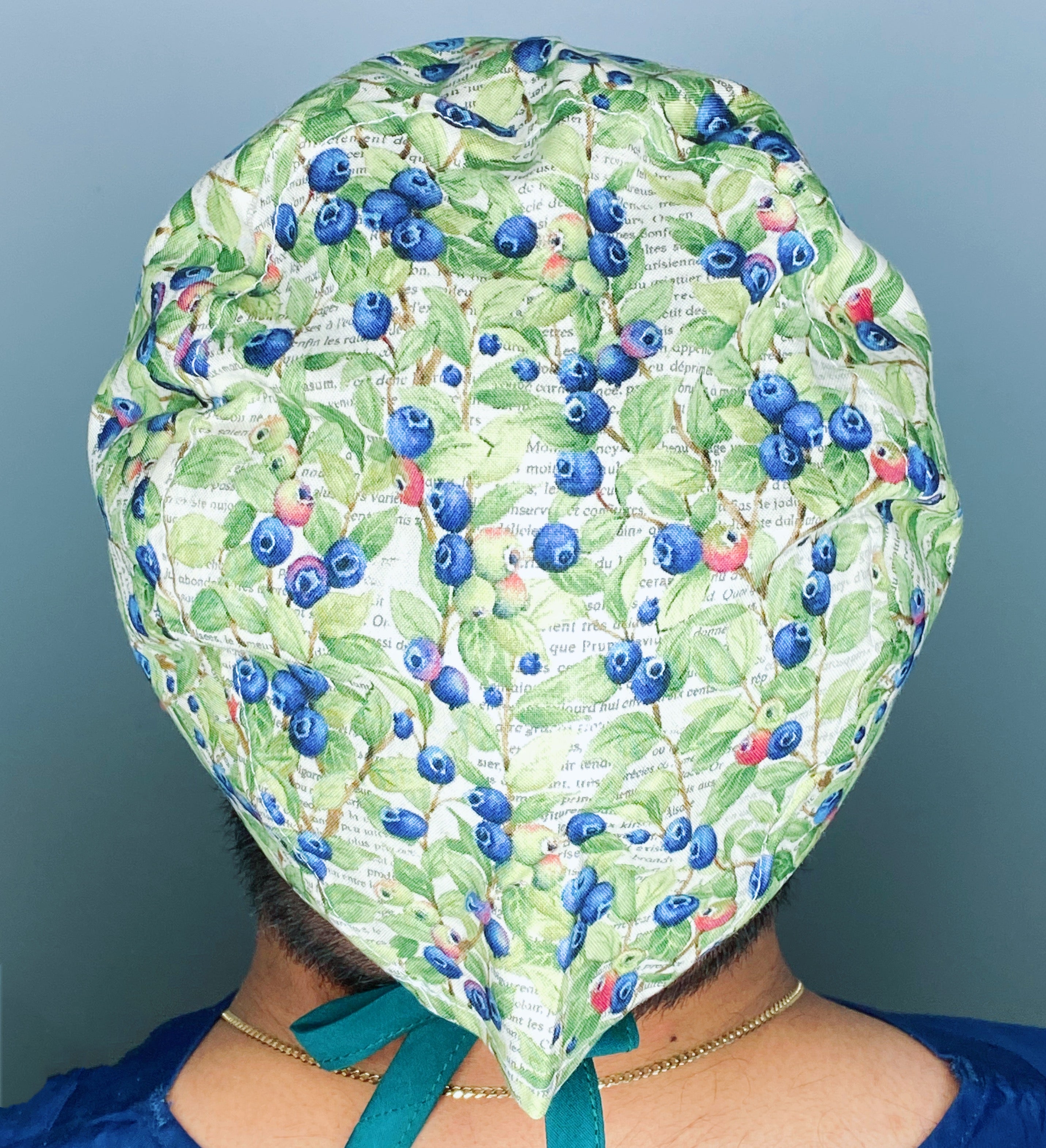 Blueberries and Poems Unisex Food Scrub Cap