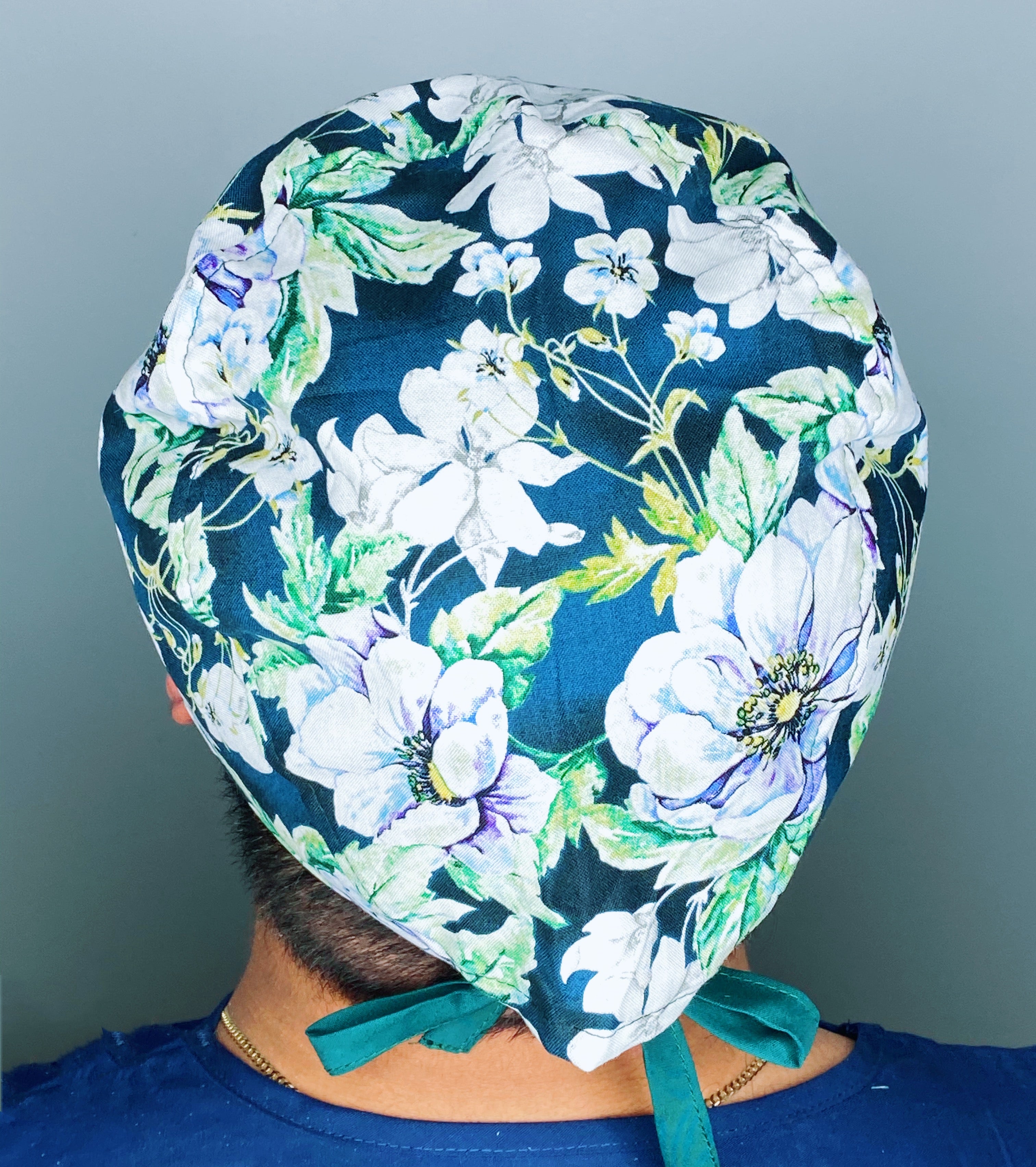 Light Purple Floral Design Unisex Cute Scrub Cap