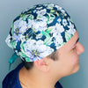 Light Purple Floral Design Unisex Cute Scrub Cap