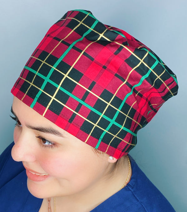 Winter Plaid Red, Green & Gold Winter/Christmas Euro