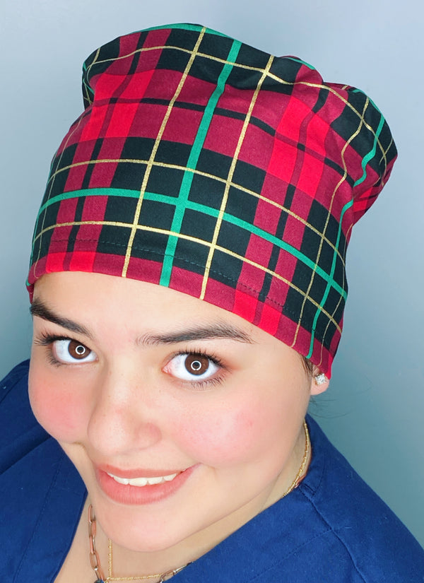 Winter Plaid Red, Green & Gold Winter/Christmas Euro