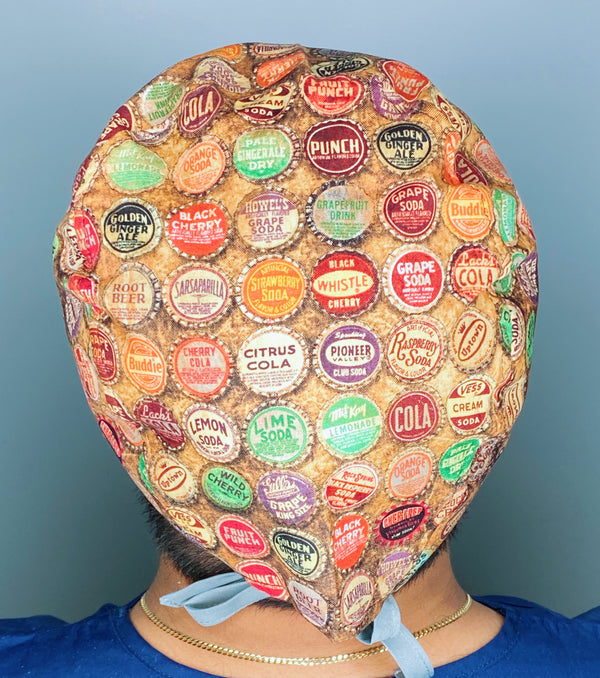 Vintage Soda Bottle Tops Unisex Food Scrub Cap