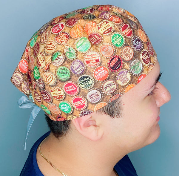 Vintage Soda Bottle Tops Unisex Food Scrub Cap