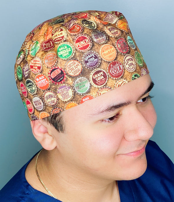 Vintage Soda Bottle Tops Unisex Food Scrub Cap