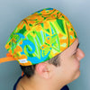 Leaf Orange & Green Floral Design Unisex Cute Scrub Cap
