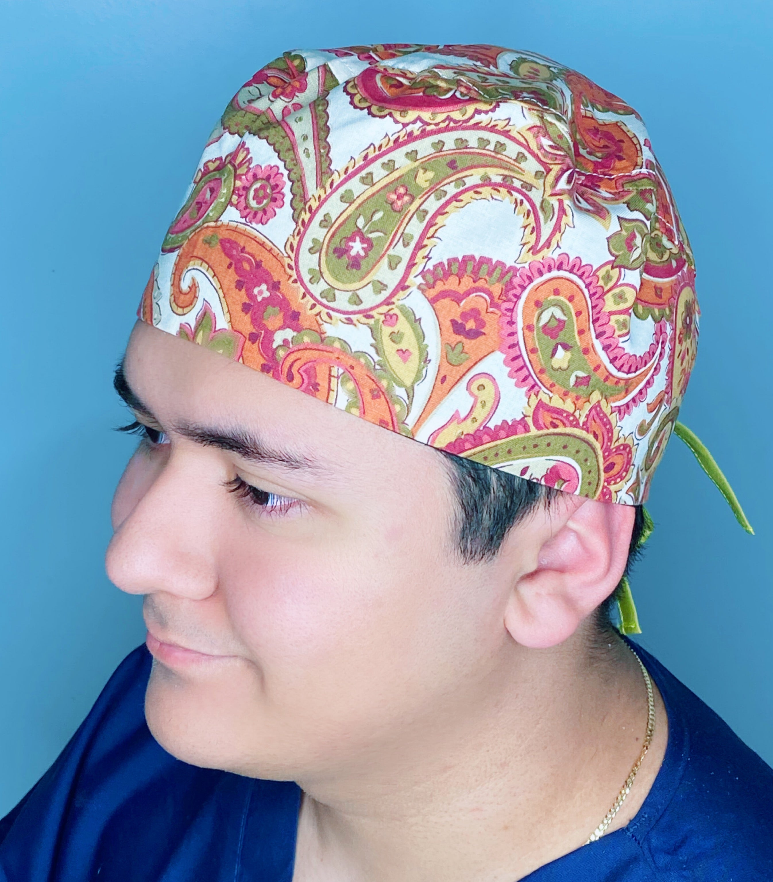Neutral Tones Arabesque Mandala Floral Design Unisex Cute Scrub Cap
