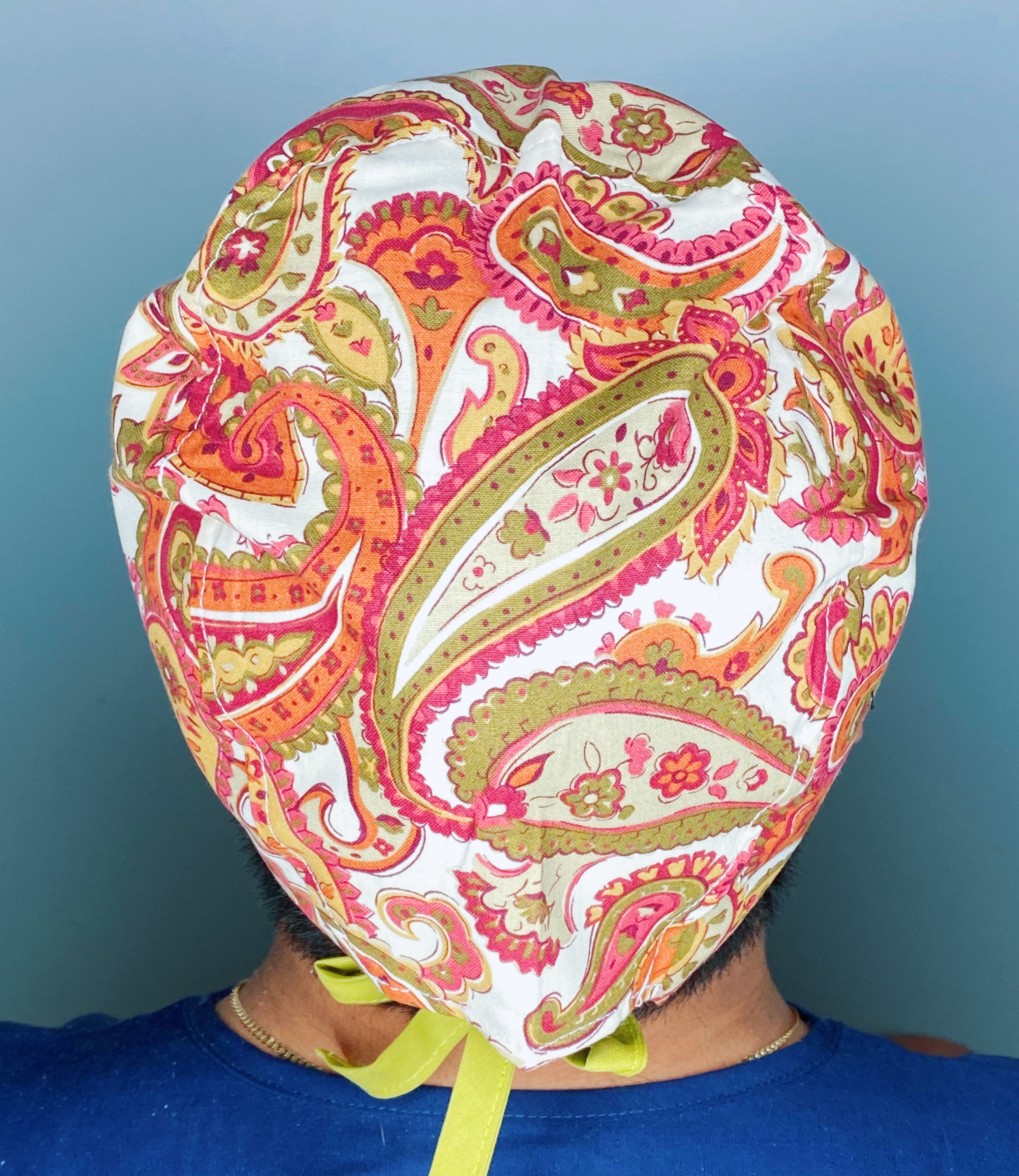 Neutral Tones Arabesque Mandala Floral Design Unisex Cute Scrub Cap